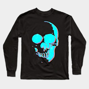 Bright Blue Skull Long Sleeve T-Shirt